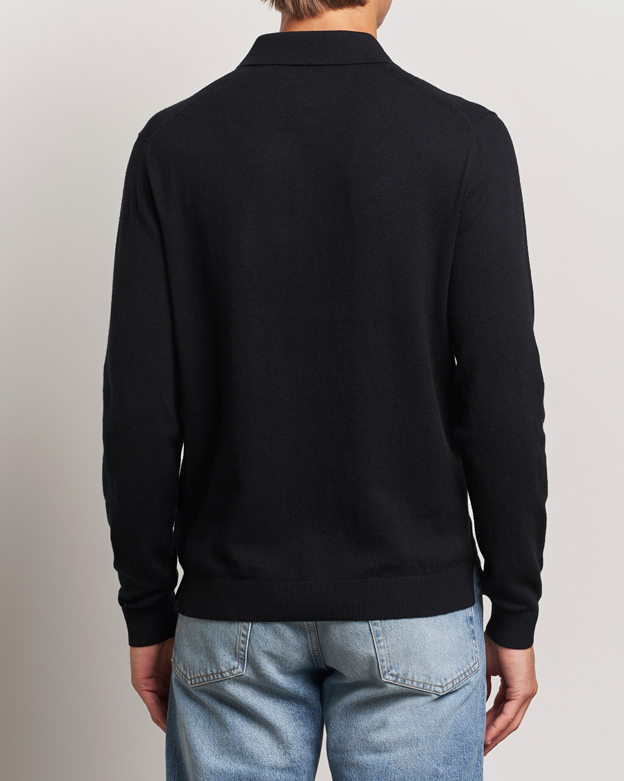 Herre | Trøjer | Tiger of Sweden | Orbit Wool/Cotton Half Zip Black
