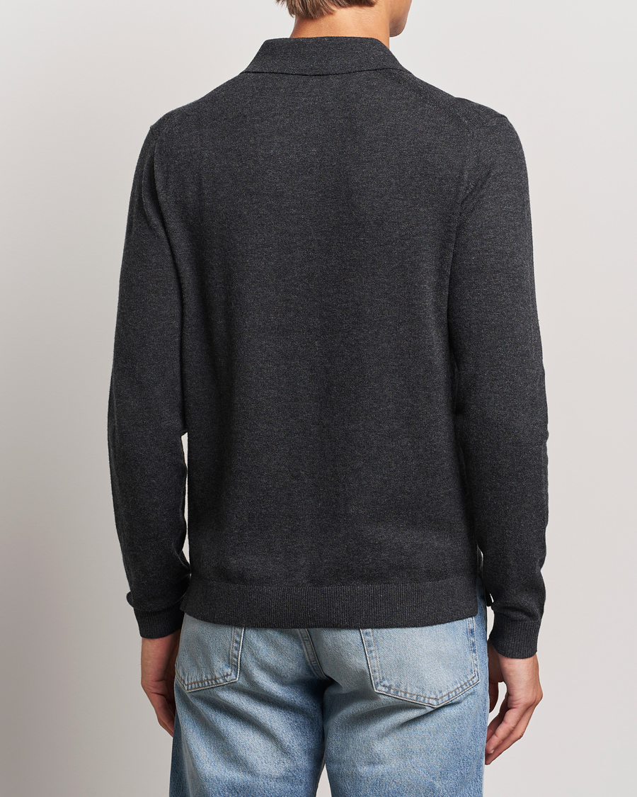 Herre | Trøjer | Tiger of Sweden | Orbit Wool/Cotton Half Zip Charcoal