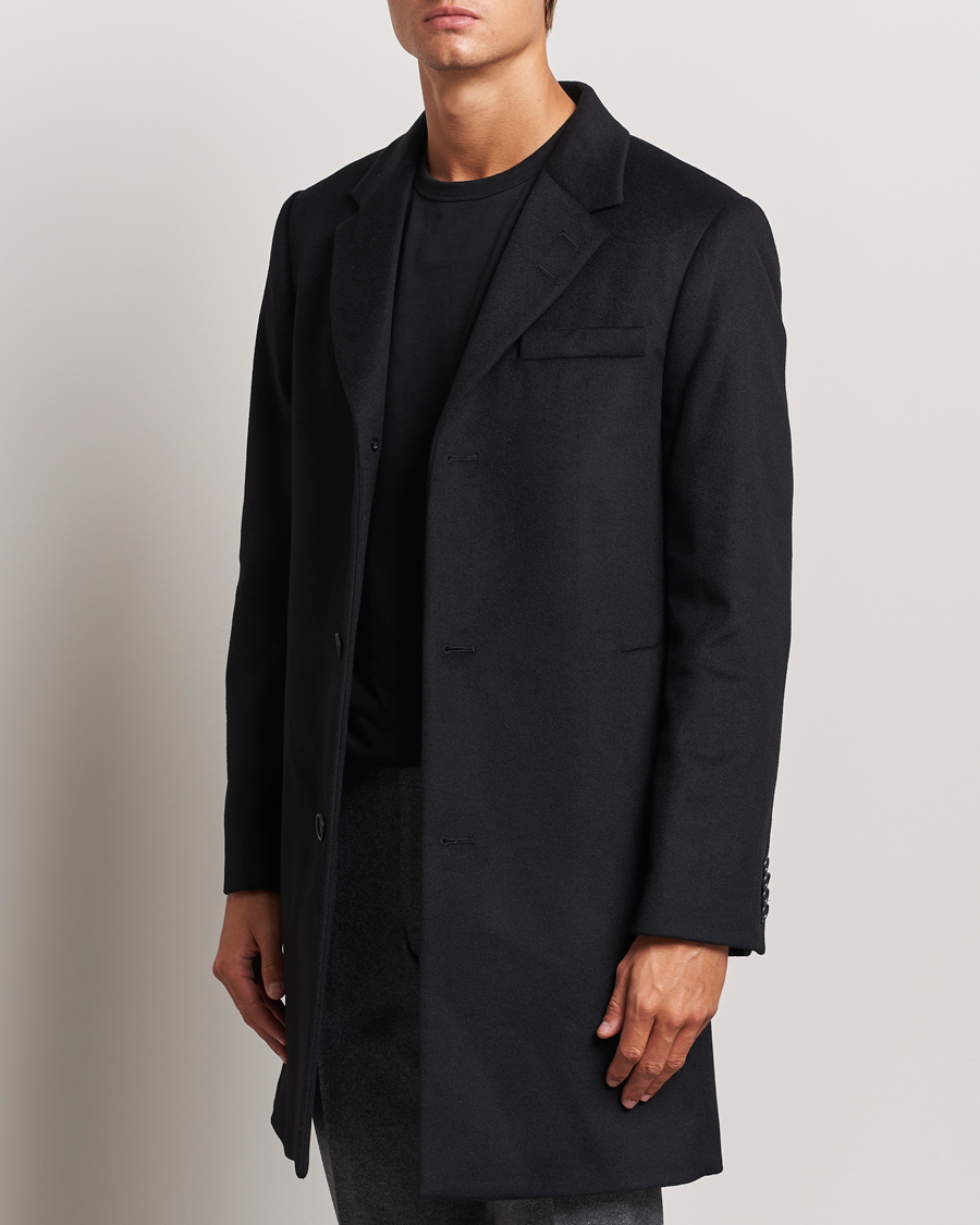 Herre | Jakker | Tiger of Sweden | Finnan Wool/Cashmere Coat Black