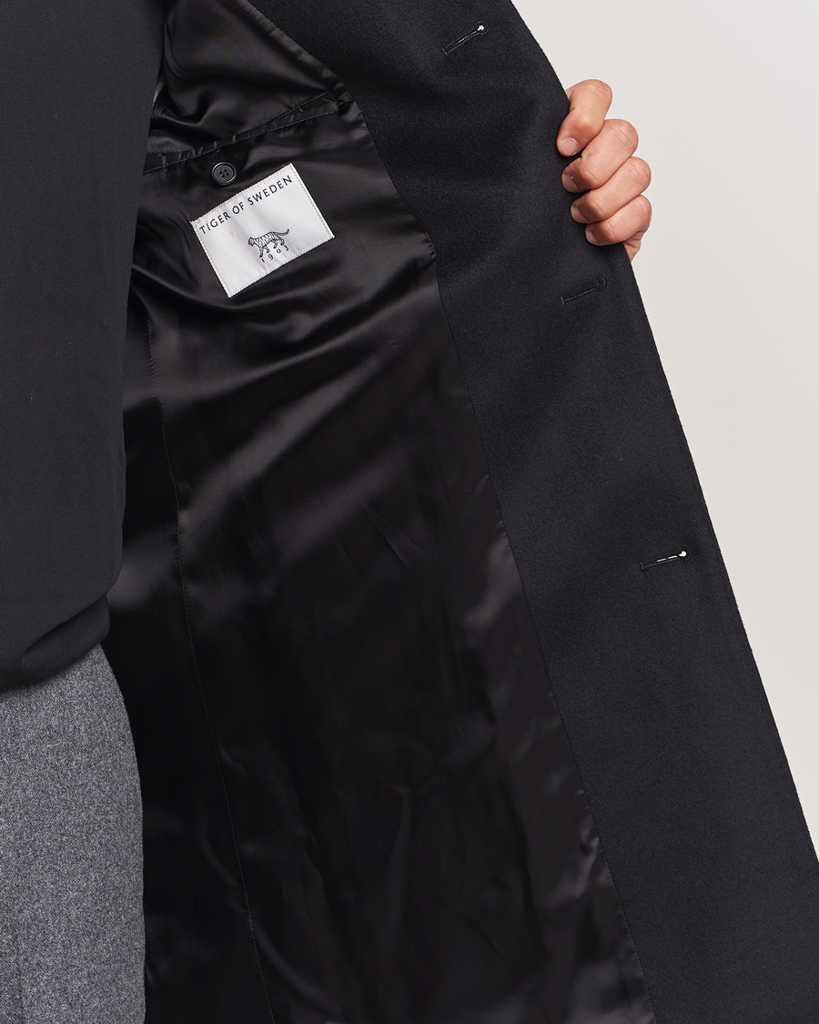 Herre | Jakker | Tiger of Sweden | Finnan Wool/Cashmere Coat Black