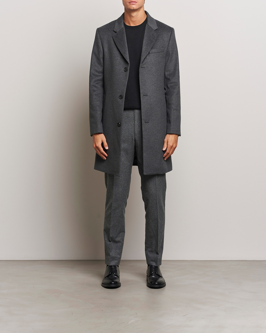 Herre | Jakker | Tiger of Sweden | Finnan Wool/Cashmere Coat Grey Melange