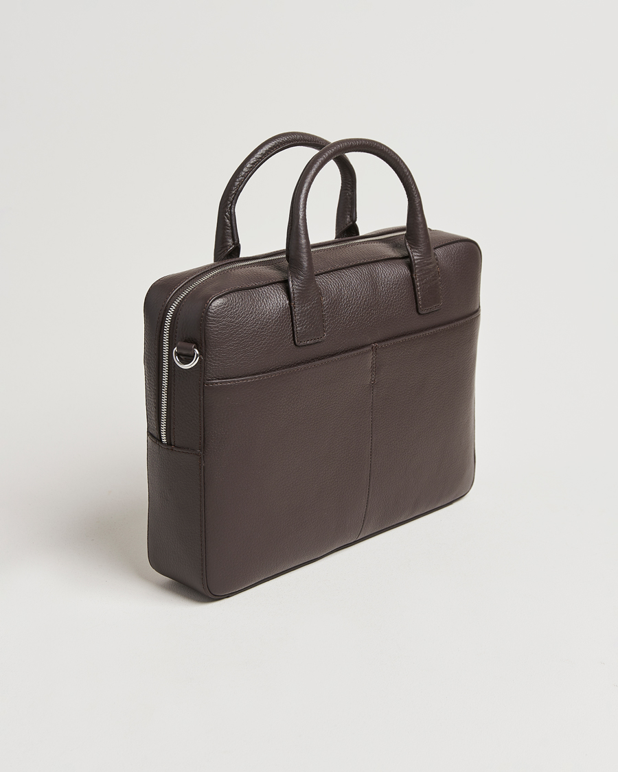 Herre | Tiger of Sweden Beckholmen Leather Briefcase Dark Brown | Tiger of Sweden | Beckholmen Leather Briefcase Dark Brown