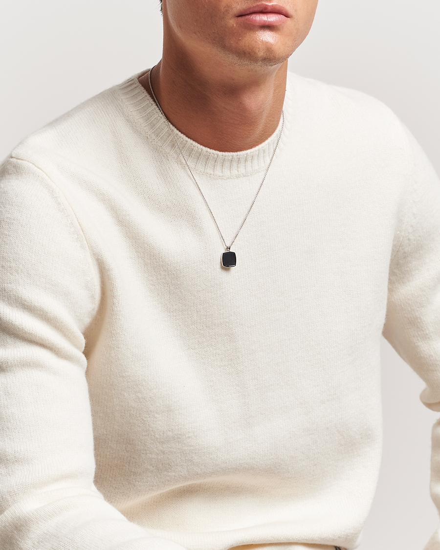 Herre | Smykker | Tom Wood | Cushion Pendant Onyx Silver