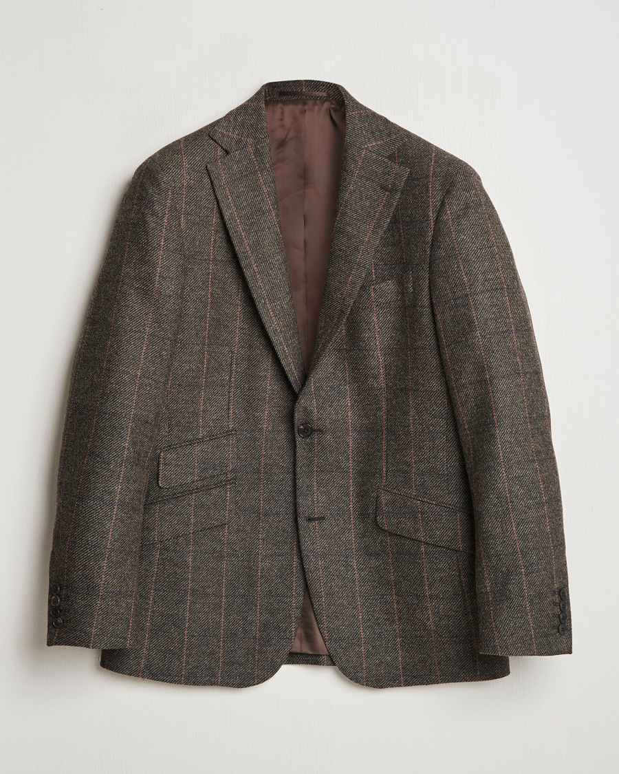 Herre | Blazere & jakker | Walker Slater | Edward Lambswool Windowpane Blazer Brown