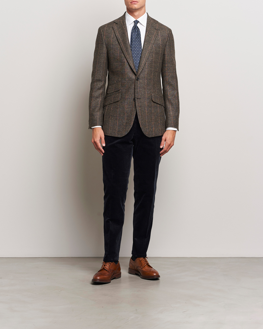 Herre | Blazere & jakker | Walker Slater | Edward Lambswool Windowpane Blazer Brown