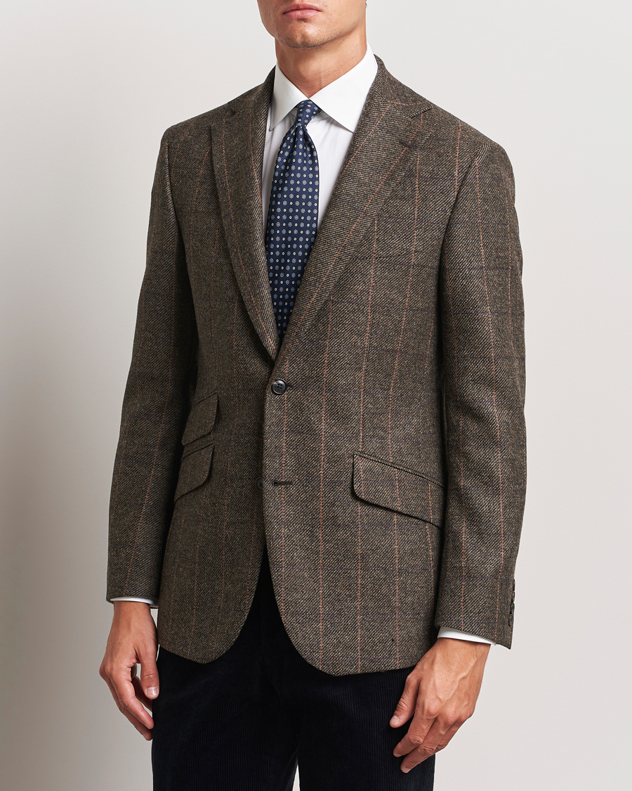 Herre | Blazere & jakker | Walker Slater | Edward Lambswool Windowpane Blazer Brown