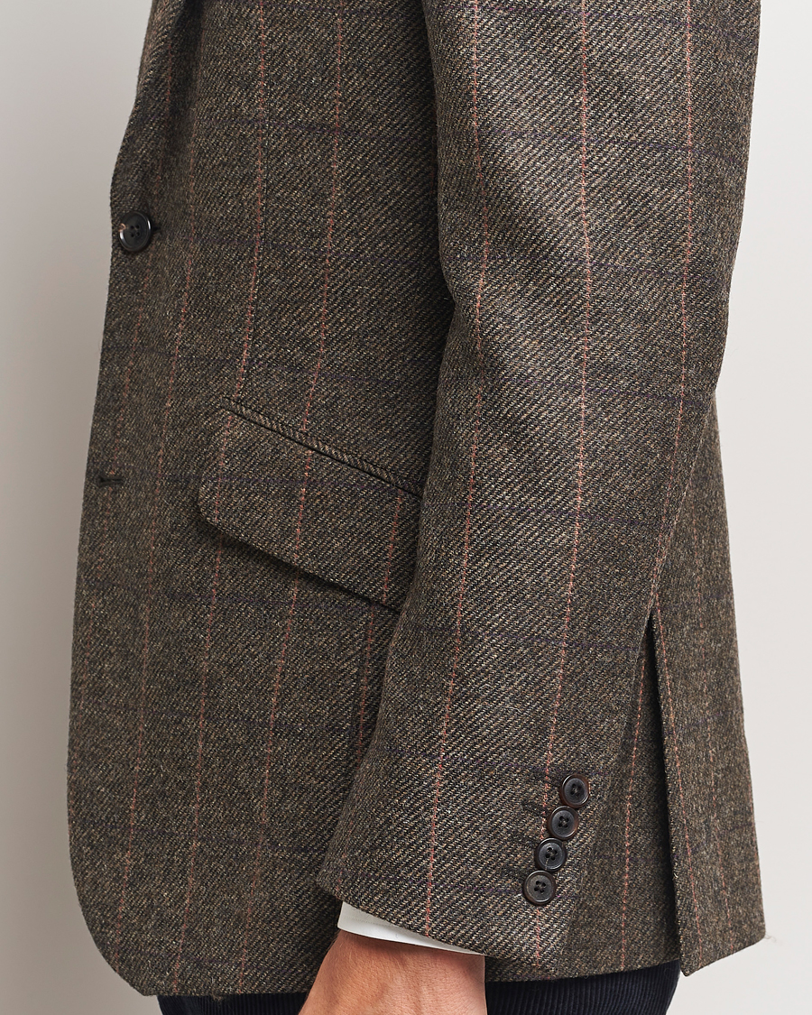 Herre | Blazere & jakker | Walker Slater | Edward Lambswool Windowpane Blazer Brown