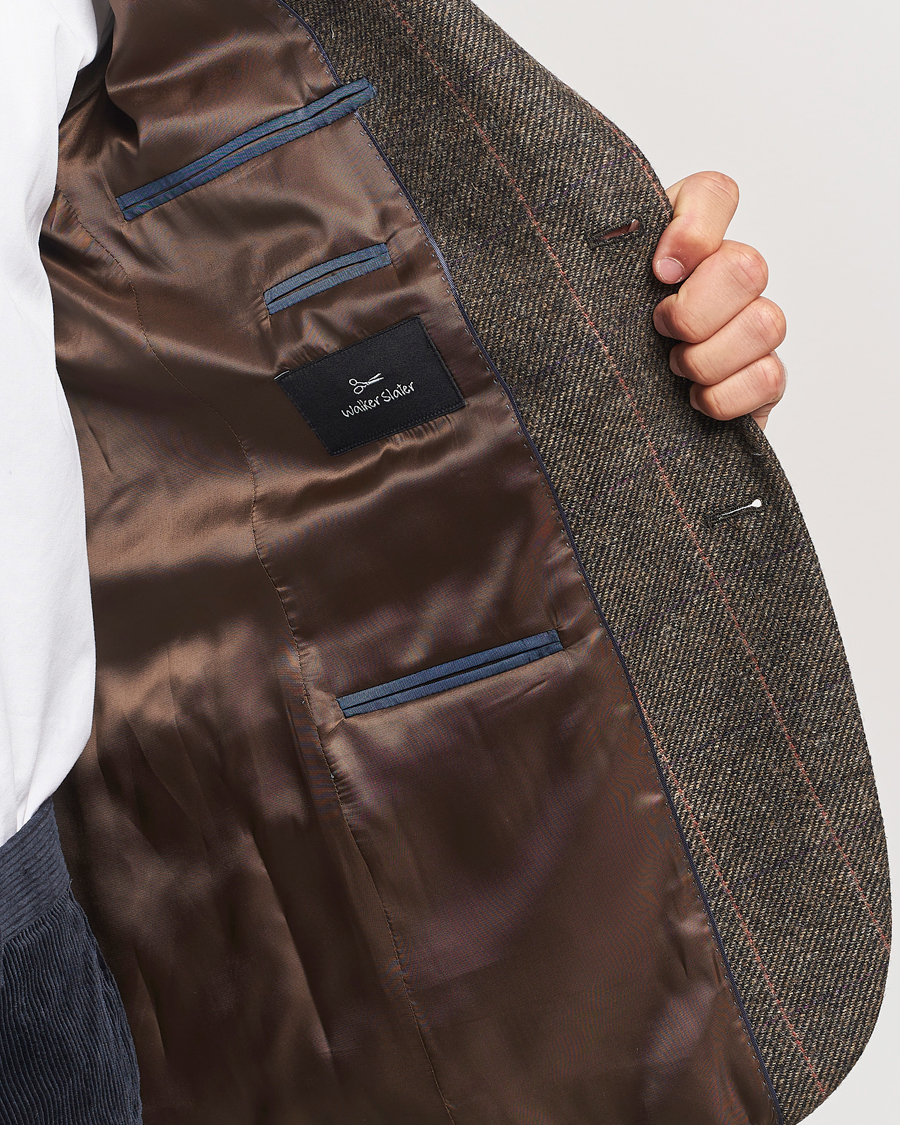 Herre | Blazere & jakker | Walker Slater | Edward Lambswool Windowpane Blazer Brown