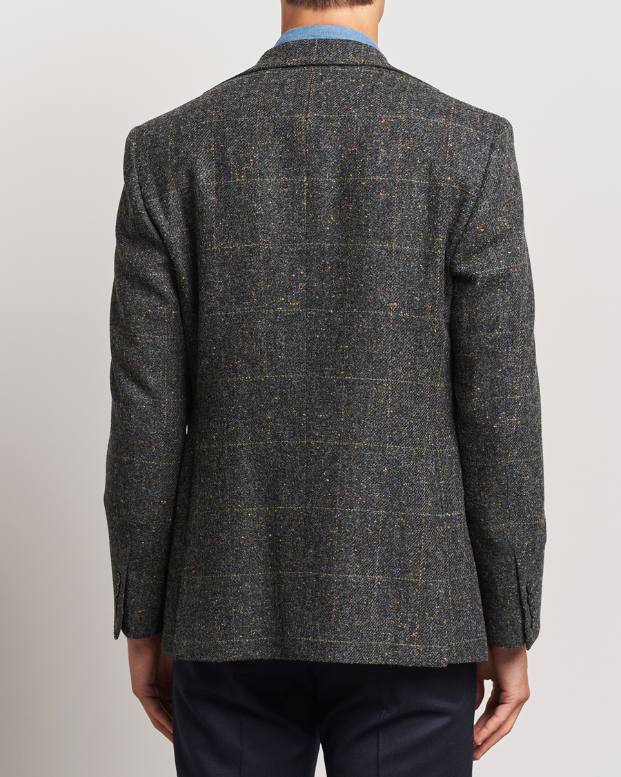 Herre | Blazere & jakker | Walker Slater | Edward Wool Donegal Windowpane Blazer Dark Grey