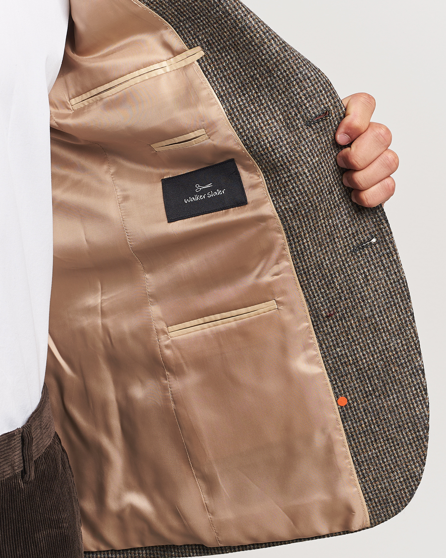 Herre | Blazere & jakker | Walker Slater | Edward Lambswool Pepita Blazer Brown