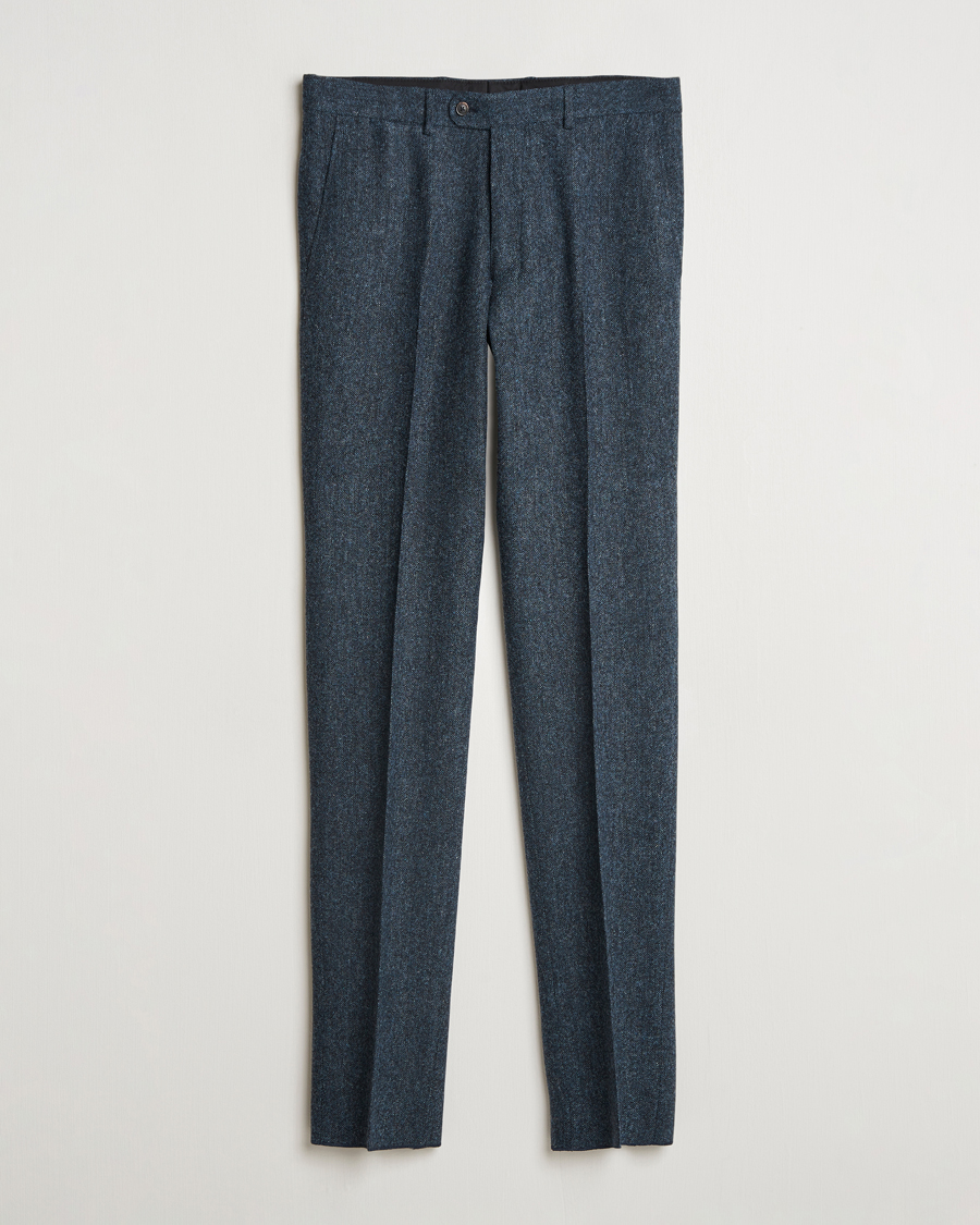 Herre | Bukser | Walker Slater | Edward Wool Donegal Trousers Navy