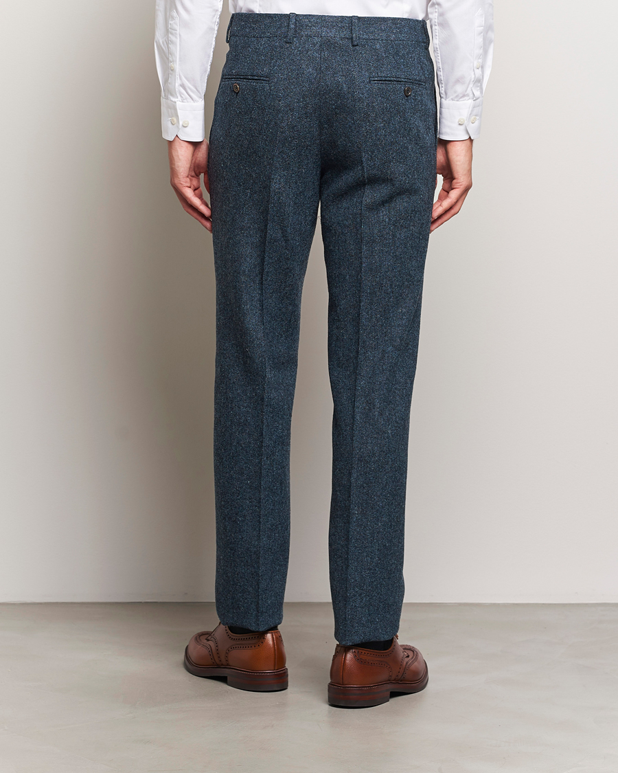Herre | Bukser | Walker Slater | Edward Wool Donegal Trousers Navy