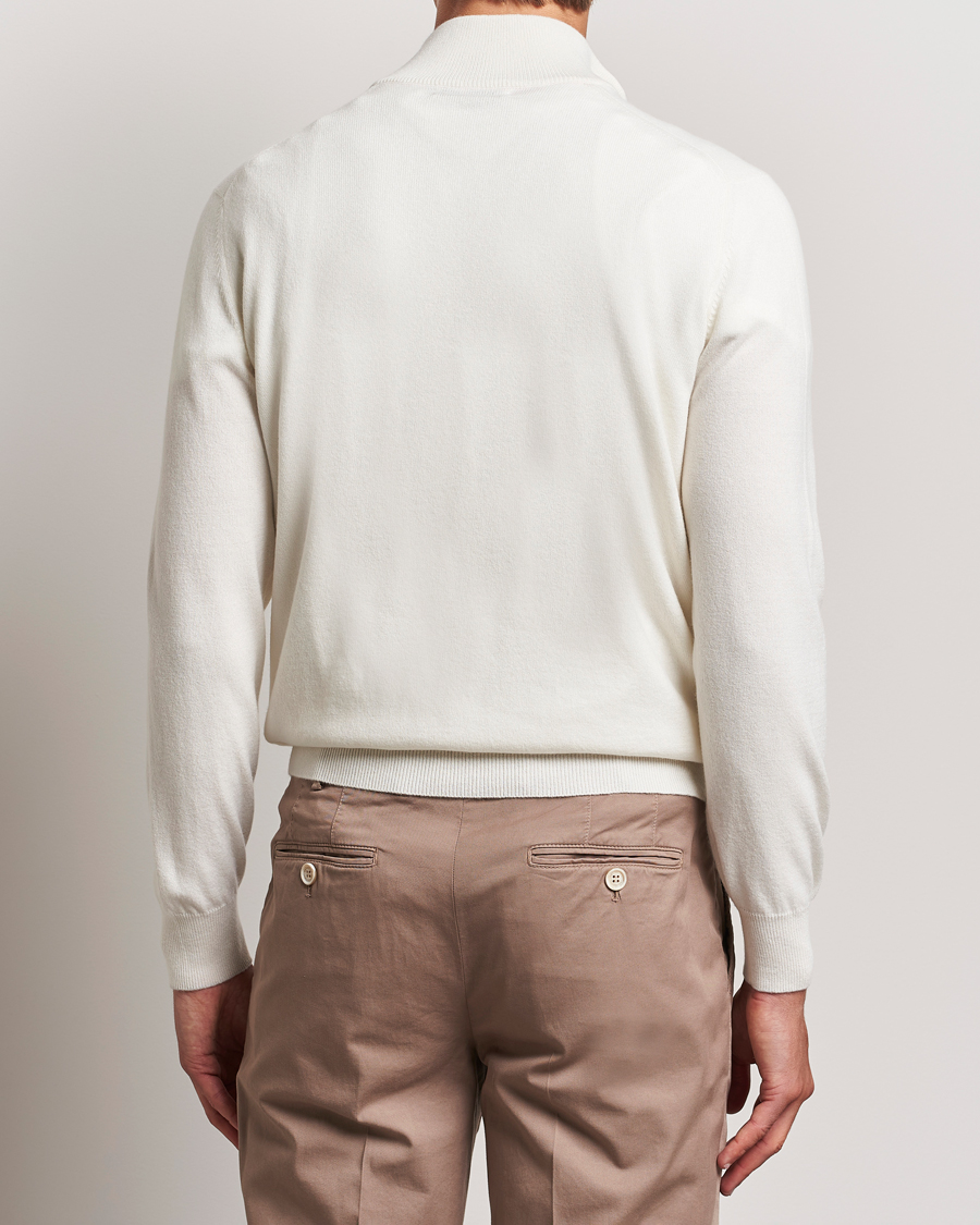 Herre | Trøjer | Brunello Cucinelli | 2 Ply Cashmere Half Zip Panama