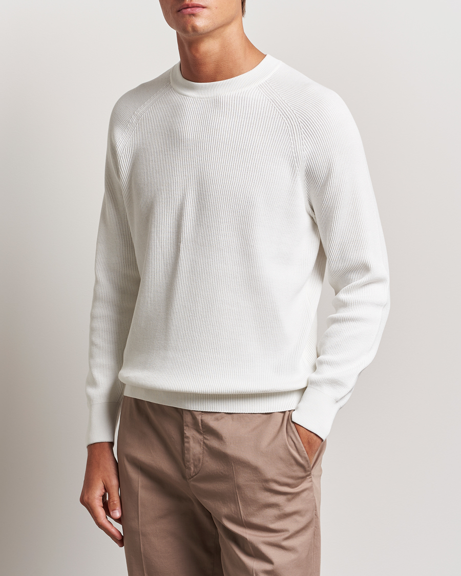 Herre | Trøjer | Brunello Cucinelli | Cotton Rib Crew Neck Panama