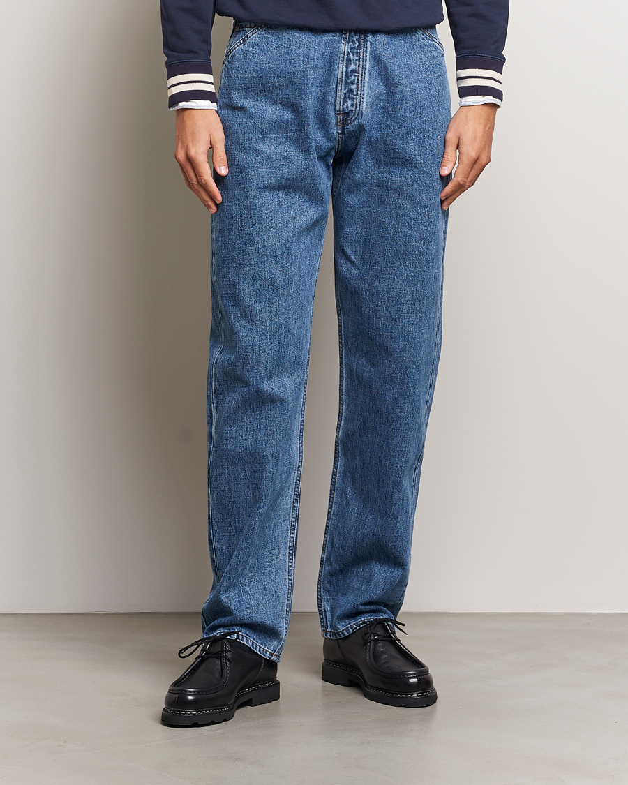 Herre | Jeans | Drake's | 5-Pocket Japanese Selvedge Jeans Bleach