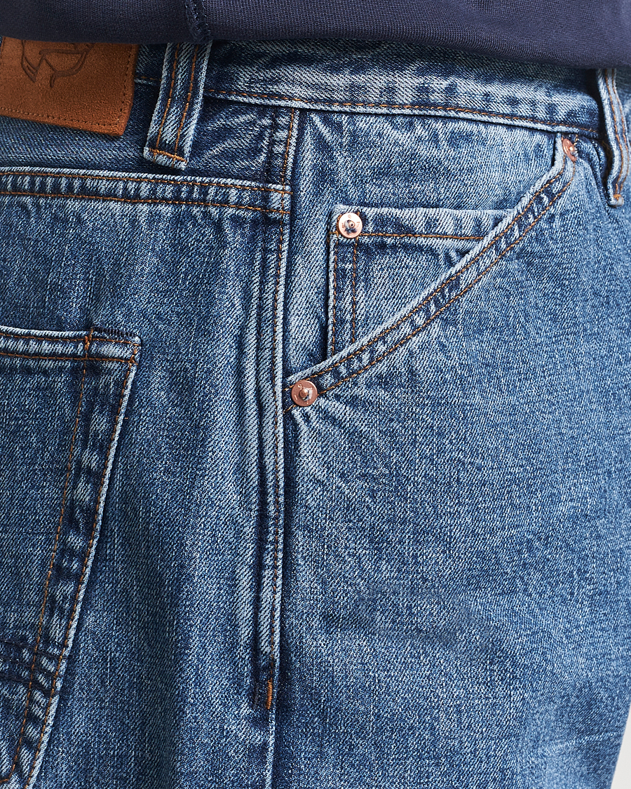 Herre | Jeans | Drake's | 5-Pocket Japanese Selvedge Jeans Bleach