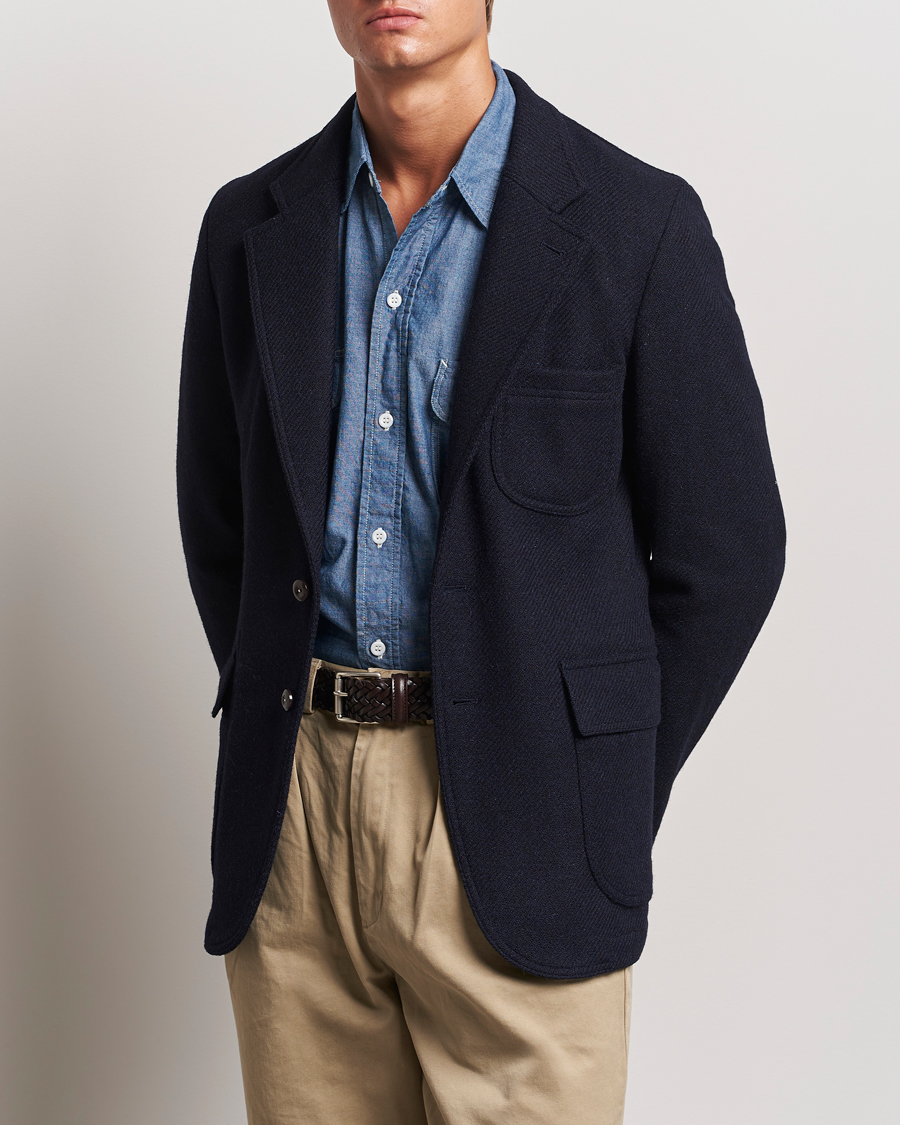 Herre | Blazere & jakker | Drake's | MKVII Harris Tweed Blazer Navy