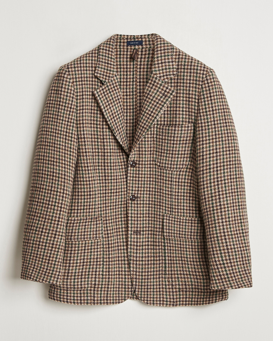 Herre | Blazere & jakker | Drake's | MKVII Gun Check Tweed Blazer Brown