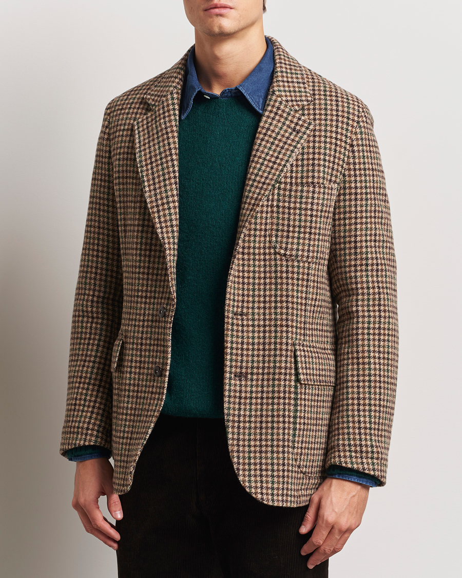 Herre | Blazere & jakker | Drake's | MKVII Gun Check Tweed Blazer Brown