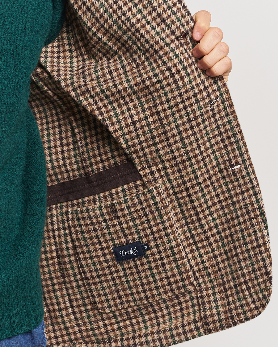 Herre | Blazere & jakker | Drake's | MKVII Gun Check Tweed Blazer Brown