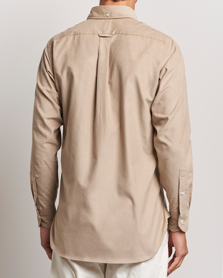 Herre | Skjorter | Drake's | Button Down Corduroy Shirt Ecru