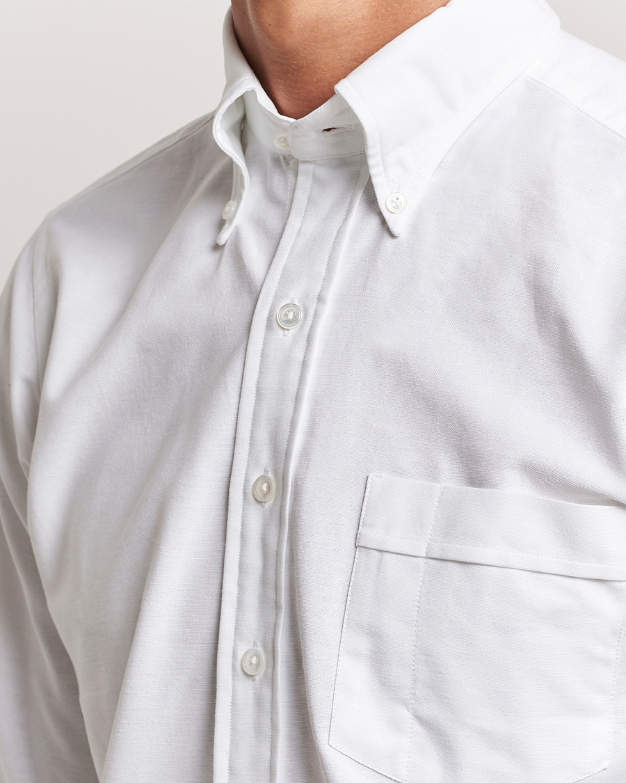Herre | Skjorter | Drake's | Button Down Oxford Shirt White