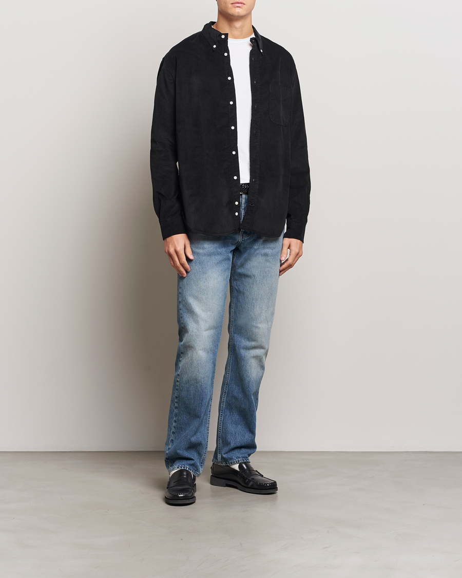 Herre | Skjorter | Gitman Vintage | Button Down Corduroy Shirt Black