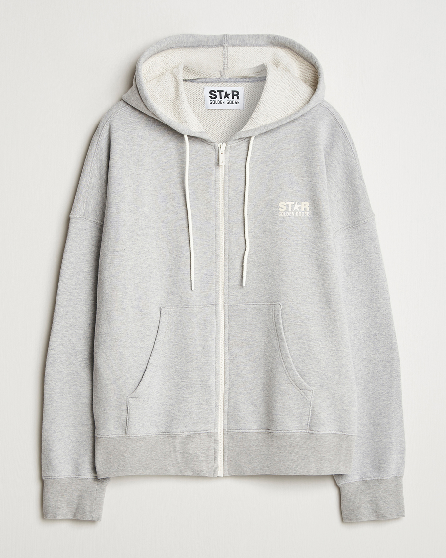 Herre | Trøjer | Golden Goose | Full Zip Hoodie Light Grey
