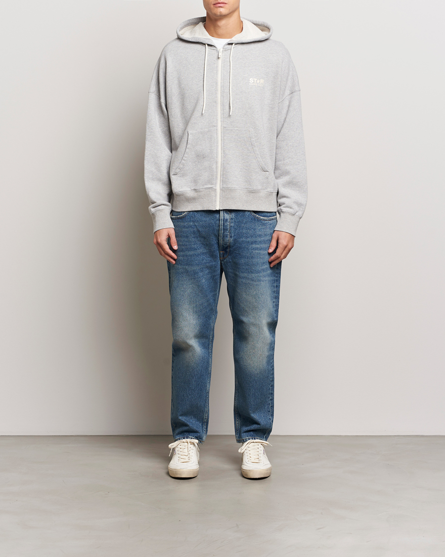 Herre | Trøjer | Golden Goose | Full Zip Hoodie Light Grey