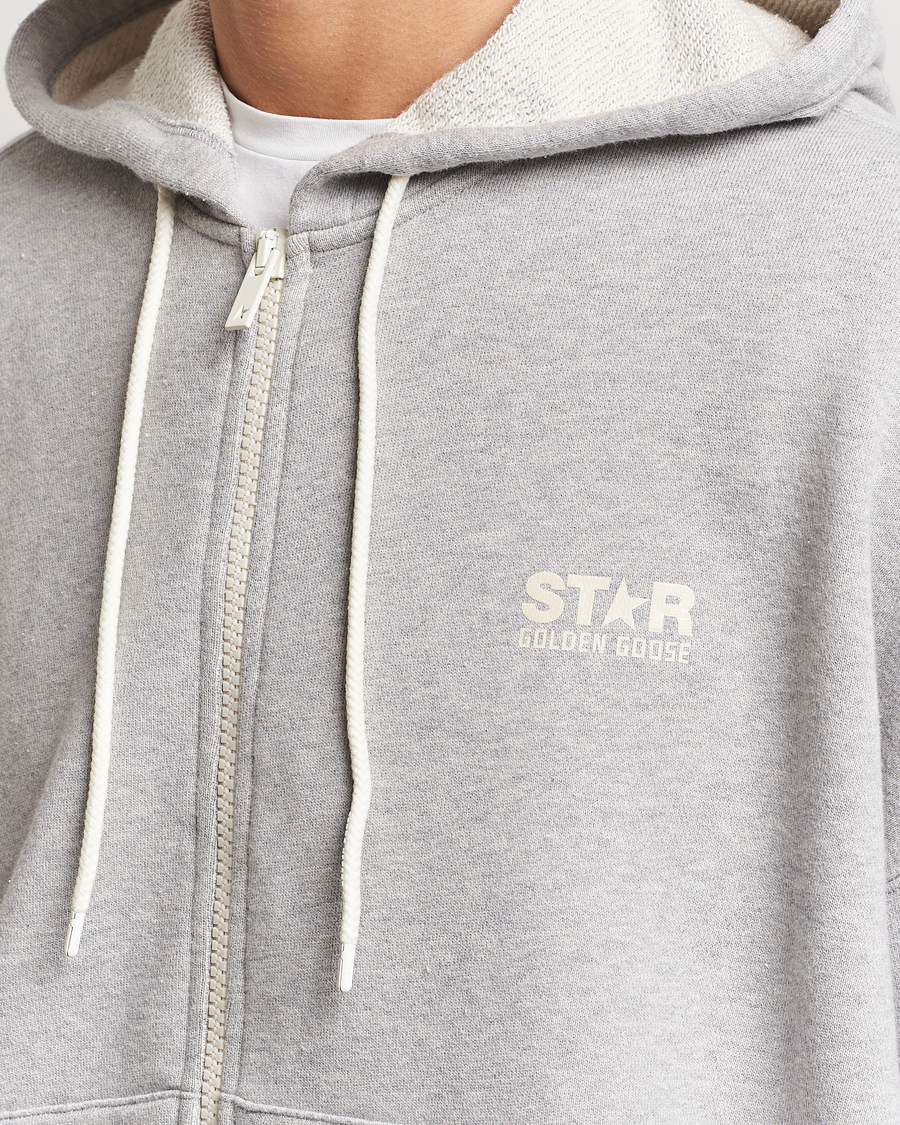 Herre | Trøjer | Golden Goose | Full Zip Hoodie Light Grey