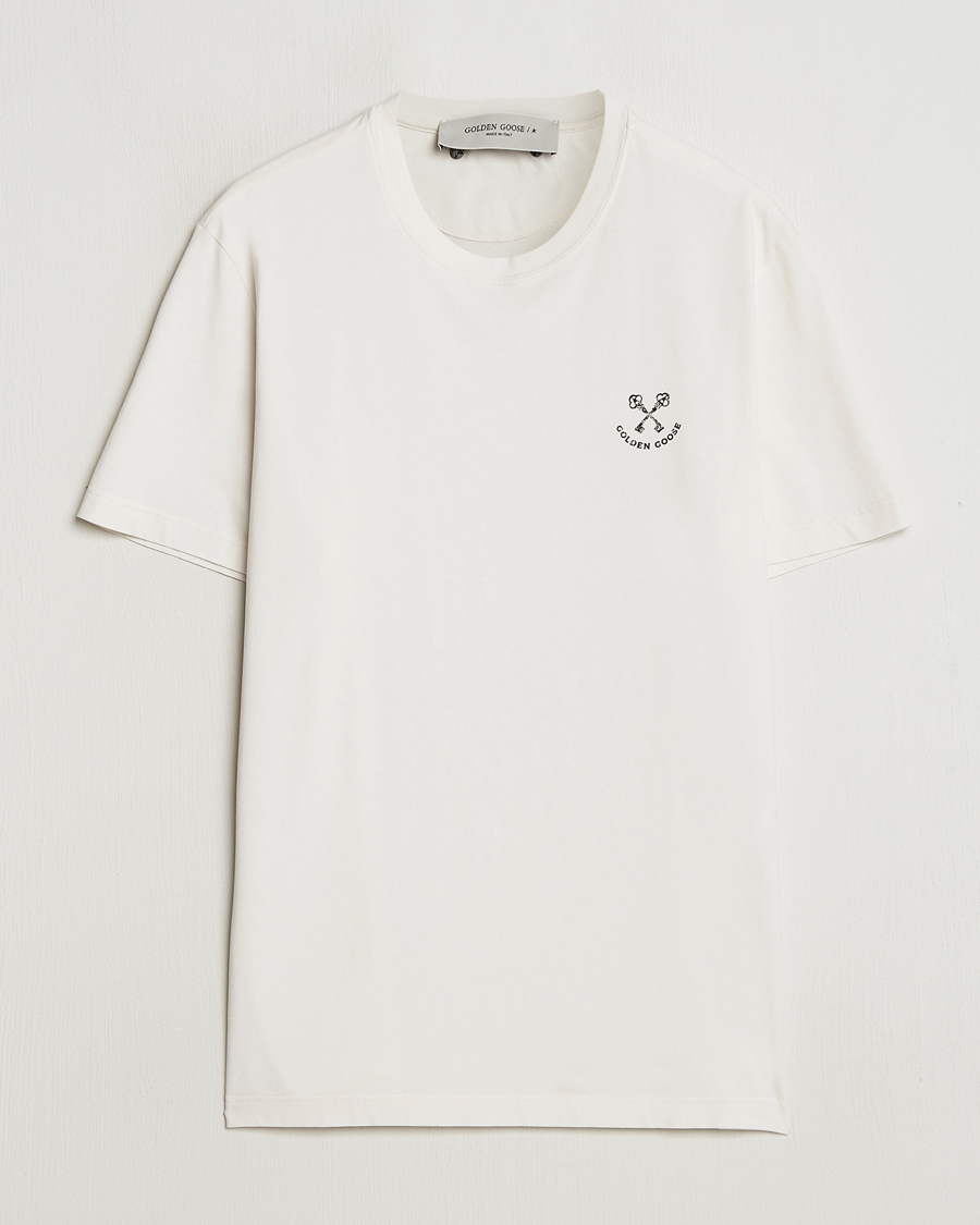Herre | T-Shirts | Golden Goose | Journey Short Sleeve T-Shirt Heritage White