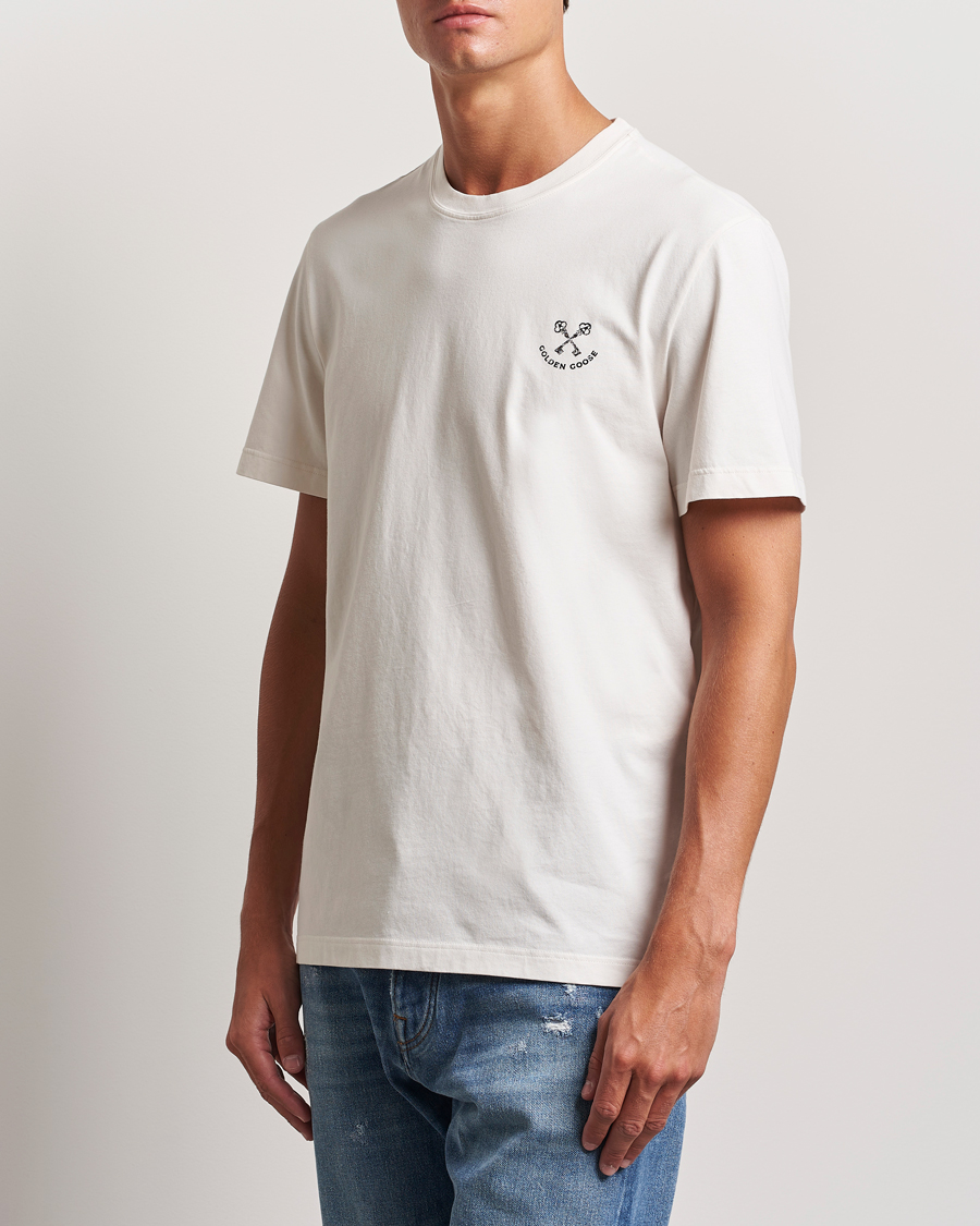 Herre | T-Shirts | Golden Goose | Journey Short Sleeve T-Shirt Heritage White