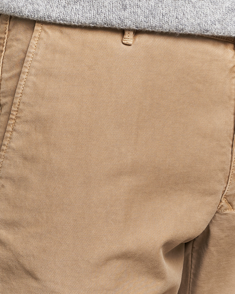 Herre | Bukser | Incotex | Slim Fit Garment Dyed Slacks Beige