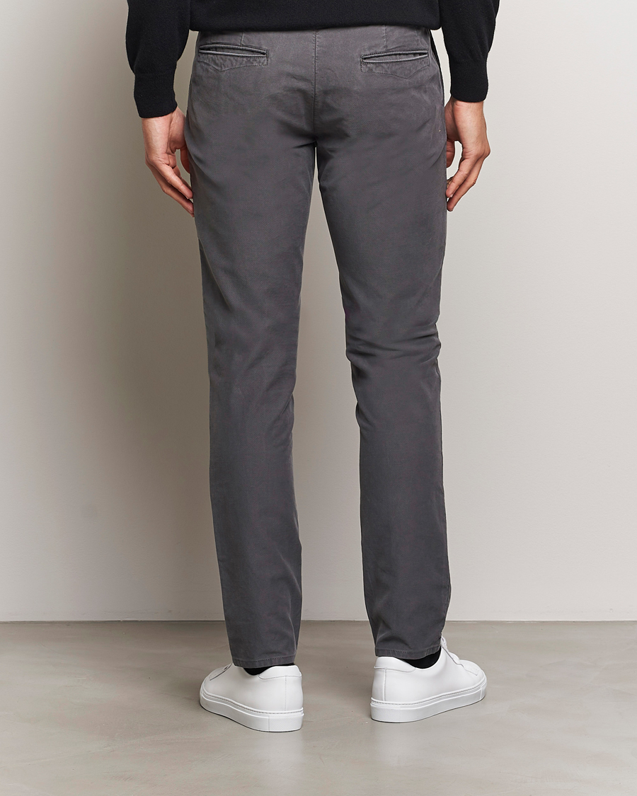 Herre | Bukser | Incotex | Slim Fit Garment Dyed Slacks Dark Grey