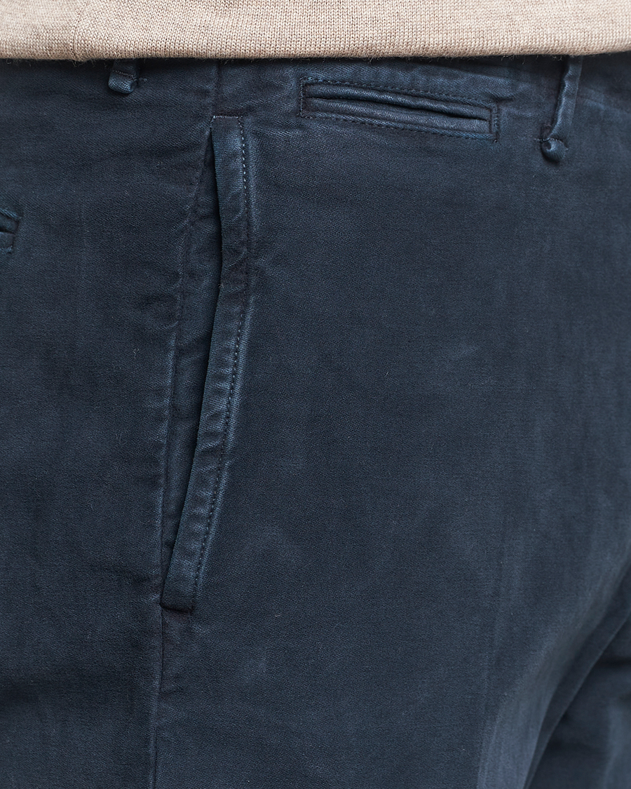 Herre | Bukser | Incotex | Regular Fit Moleskin Slacks Navy