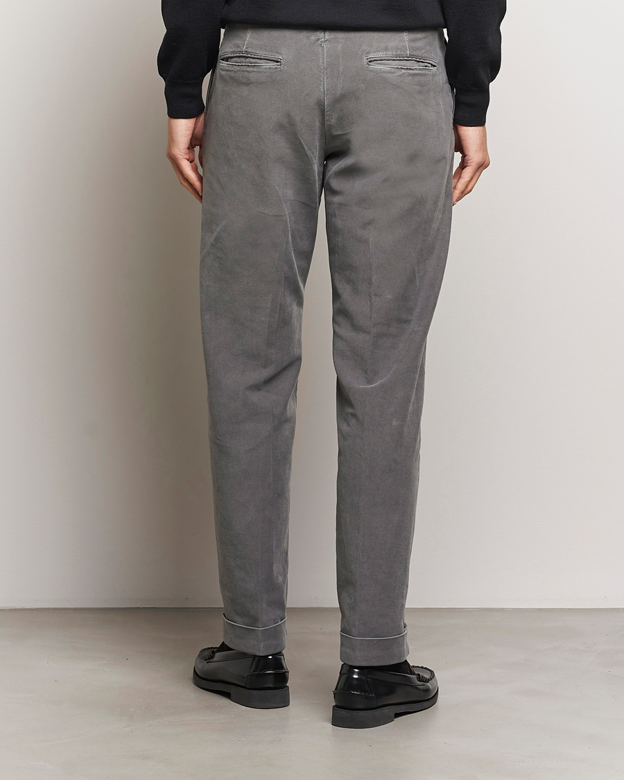 Herre | Bukser | Incotex | Regular Fit Moleskin Slacks Dark Grey
