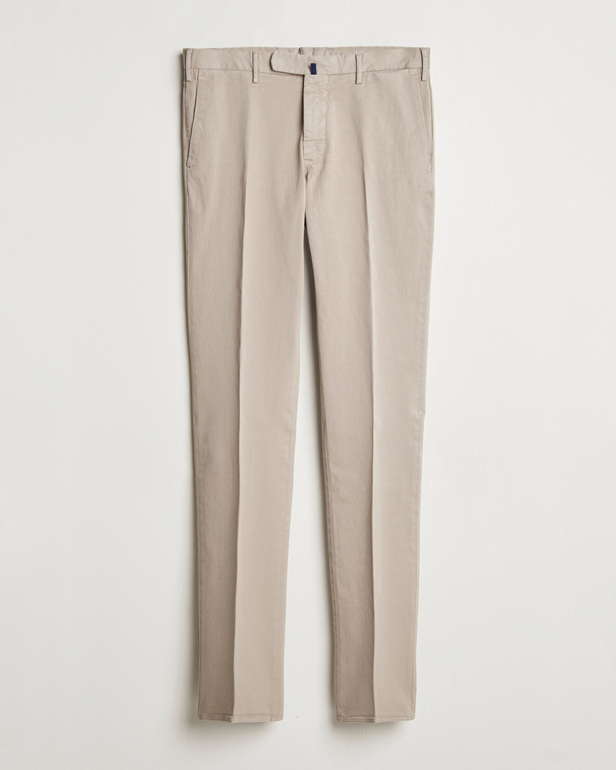 Herre | Bukser | Incotex | Slim Fit Cotton Stretch Chinos Khaki