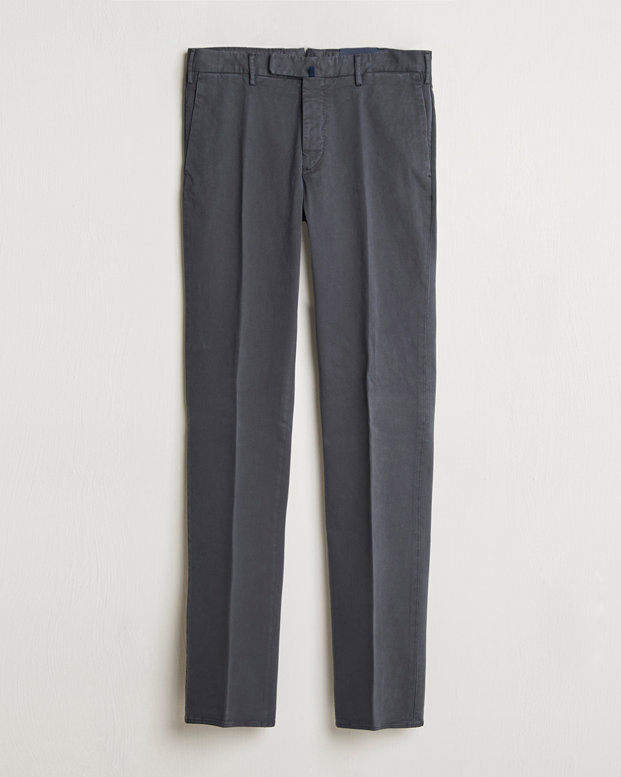 Herre | Bukser | Incotex | Slim Fit Cotton Stretch Chinos Dark Grey