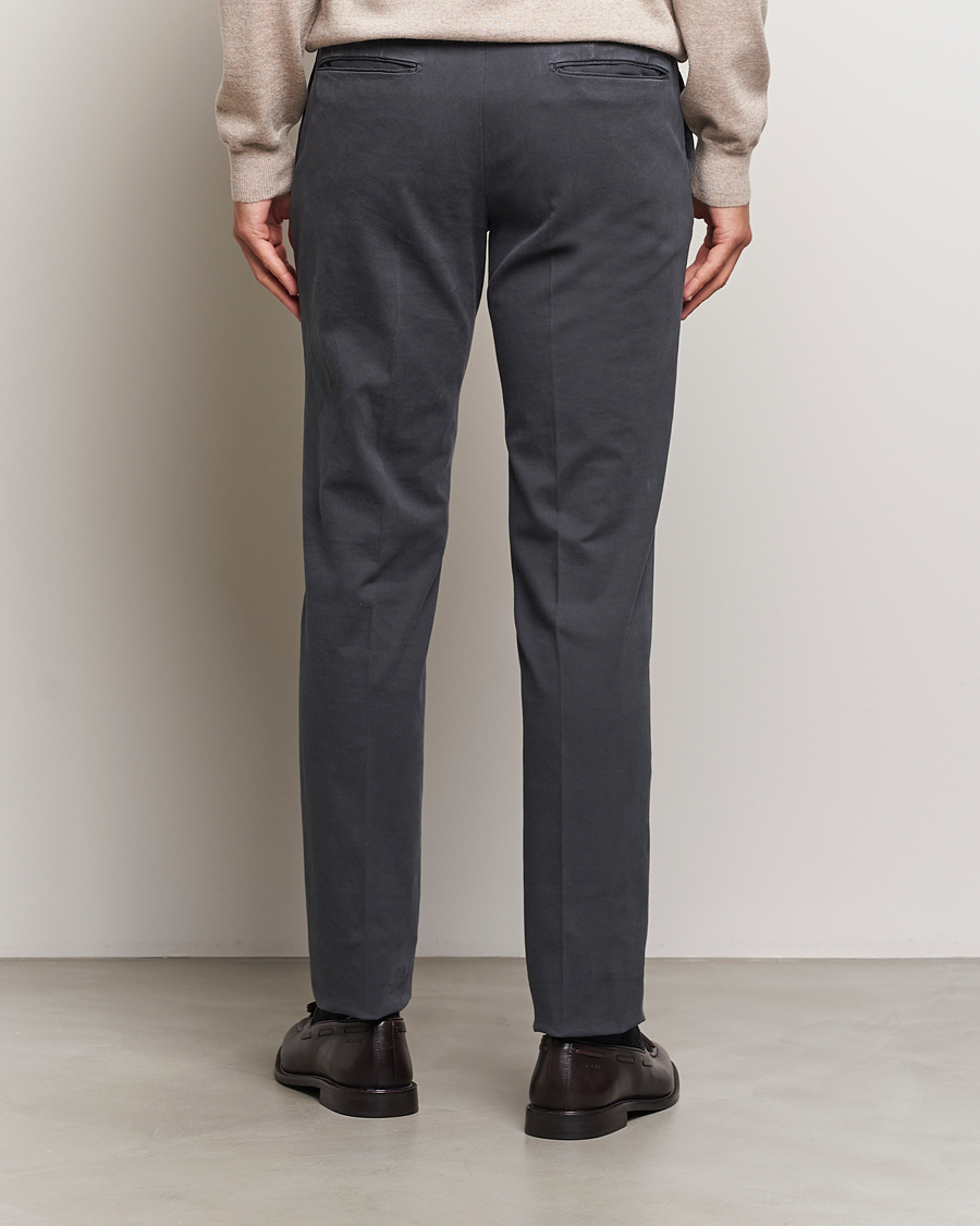 Herre | Bukser | Incotex | Slim Fit Cotton Stretch Chinos Dark Grey