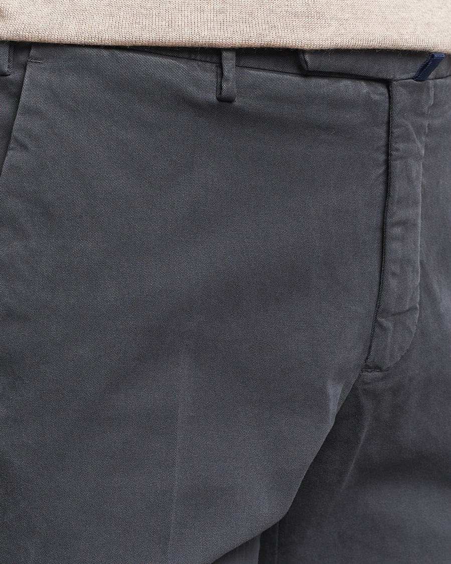 Herre | Bukser | Incotex | Slim Fit Cotton Stretch Chinos Dark Grey