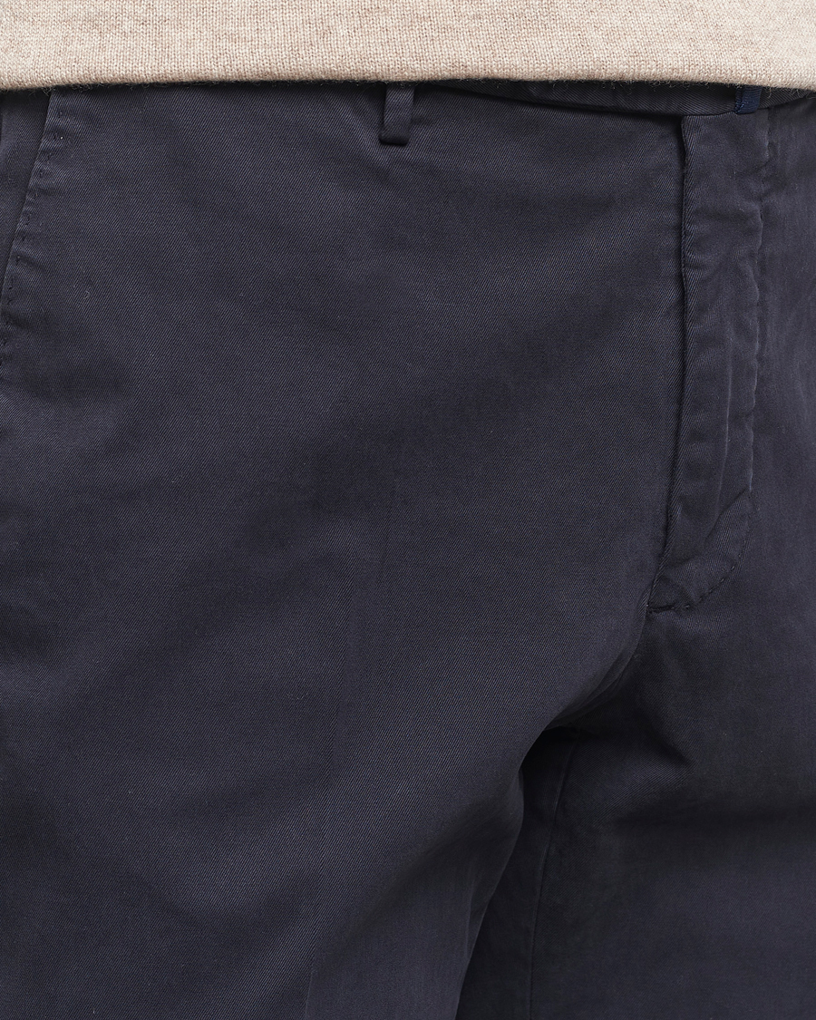 Herre | Bukser | Incotex | Regular Fit Cotton Stretch Chinos Navy