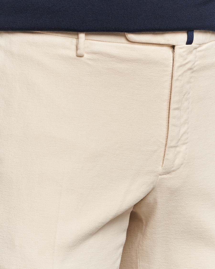 Herre | Bukser | Incotex | Slim Fit Luxury Moleskine Trousers Off White