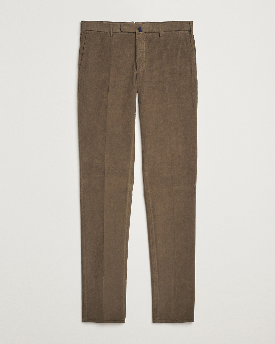 Herre | Bukser | Incotex | Slim Fit Baby Corduroy Trousers Brown