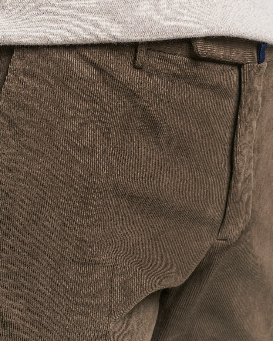 Herre | Bukser | Incotex | Slim Fit Baby Corduroy Trousers Brown