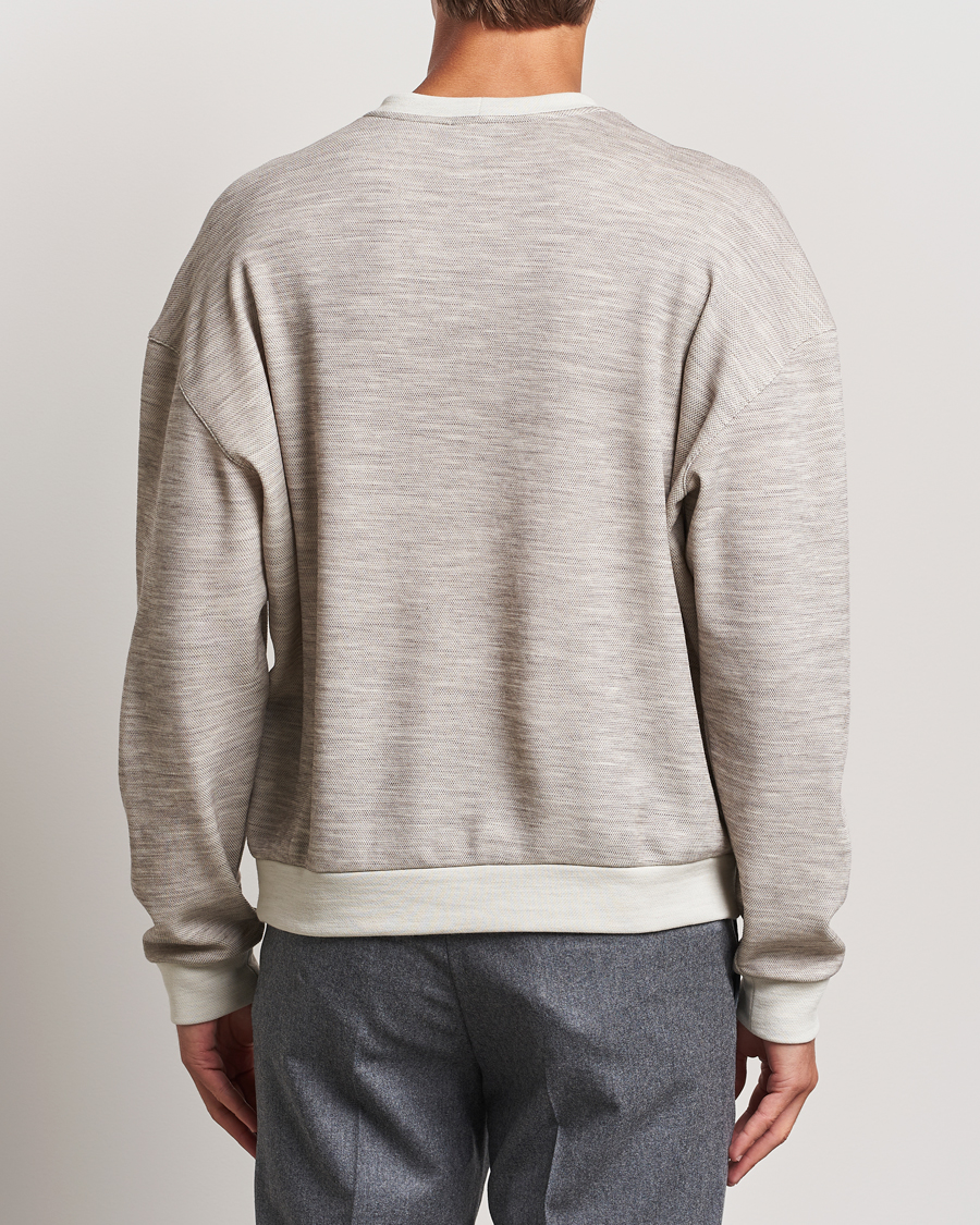 Herre | Trøjer | Giorgio Armani | Light Wool Crew Neck Light Beige
