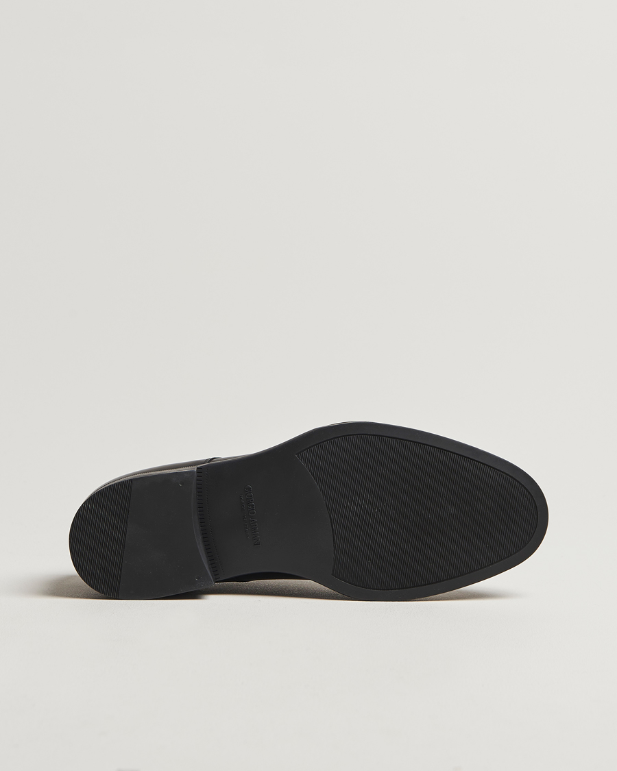 Herre | Giorgio Armani Lace Up Derby Shoes Black Calf | Giorgio Armani | Lace Up Derby Shoes Black Calf
