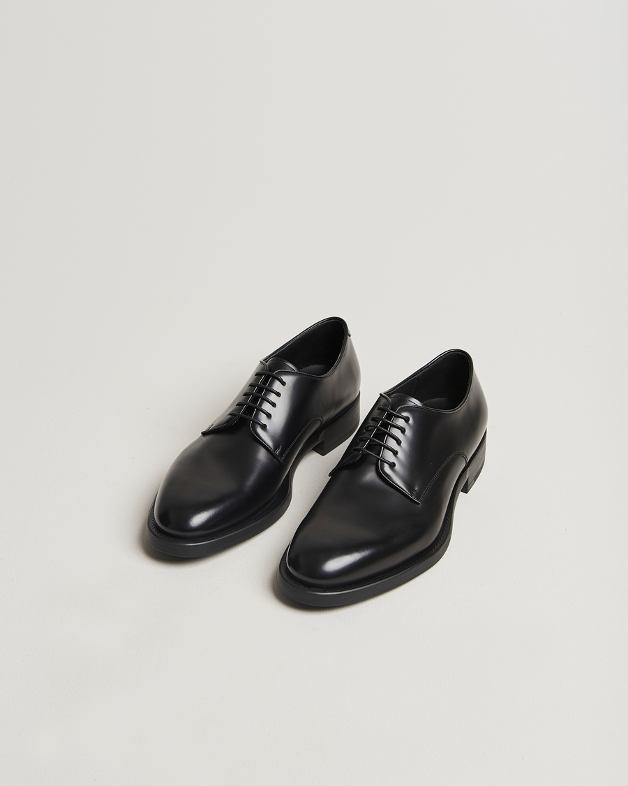 Herre | Giorgio Armani Lace Up Derby Shoes Black Calf | Giorgio Armani | Lace Up Derby Shoes Black Calf