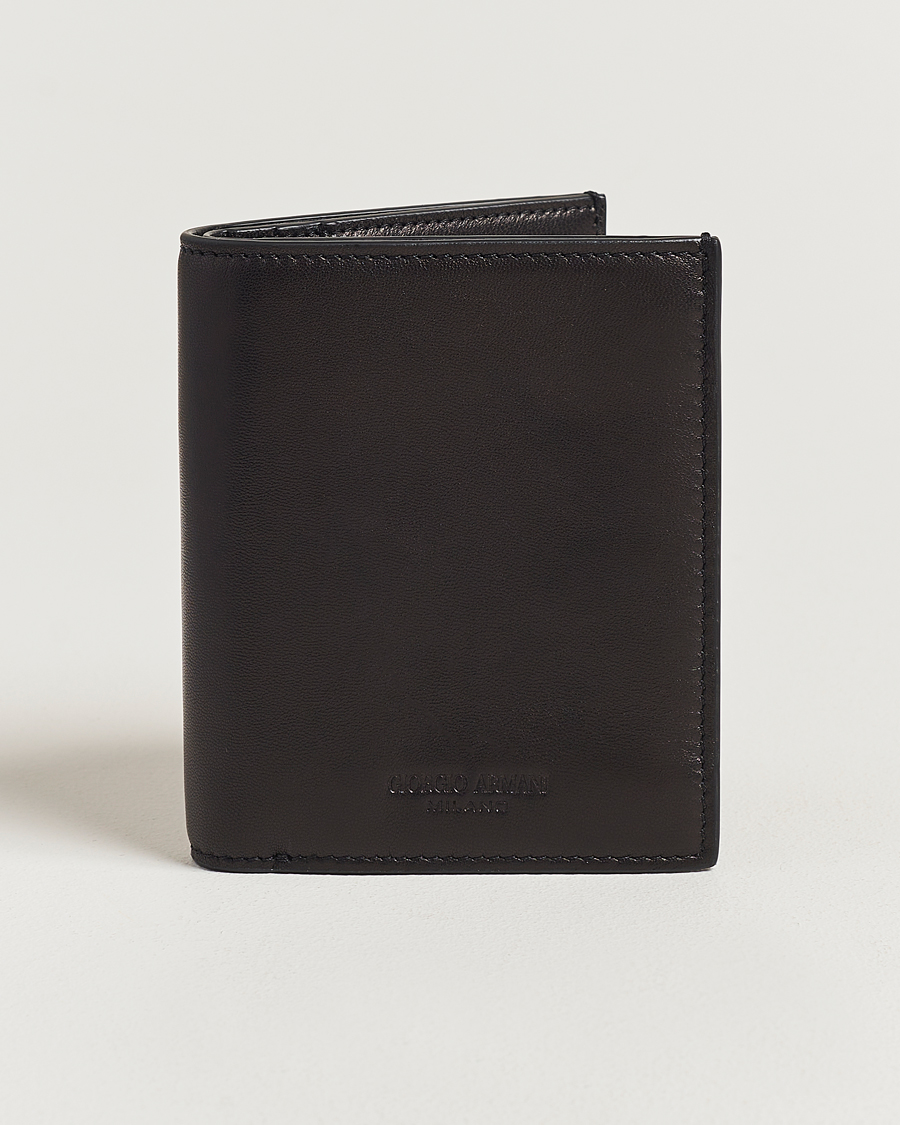 Herre | Giorgio Armani Nappa Leather Wallet Black | Giorgio Armani | Nappa Leather Wallet Black