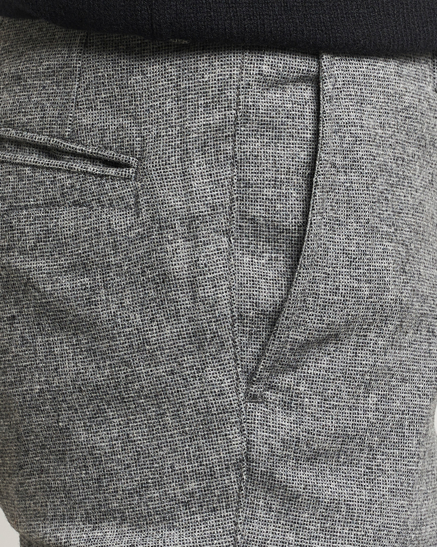 Herre | Bukser | Incotex | Slim Fit Washed Wool Stretch Slacks Light Grey