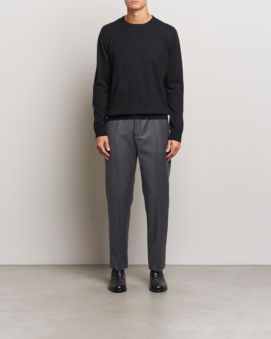 Herre | Bukser | Incotex | Regular Fit Flannel Trousers Grey